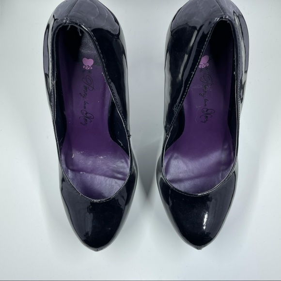 Black Patent Platform High Heels - Picture 7 of 7